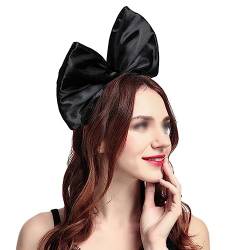 minkissy Cosplay Bowknot Stirnbänder Kellnerin Schleife Stirnband Stirnbänder Mit Großen Schleifenknoten Make-up-stirnbänder Riesiges Schleifen-stirnband Haargummi Bilden Haarschmuck von minkissy