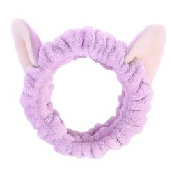 minkissy Haarband Zur Reinigung Haarpflegezubehör Haarspange Make-up-stirnbänder Für Frauen Dusche Stirnband Make-up-kopfwickel Make-up-kopfpackung Häkelset Armband Hautpflege Damen Violett von minkissy