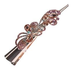 minkissy Haarspange Mit Strass Haarstyling-clips Haarspange Ohne Falten Haarschmuck Für Teenager-mädchen Strass-haarklammer Alligator-haarspangen Braut Groß Strasssteine Kopfbedeckung von minkissy