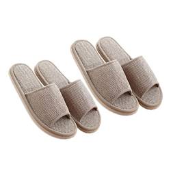 minkissy Slipper 2 Paar Offene Hausschuhe Rutschfeste Hausschuhe Atmungsaktive Hausschuhe Rutschfester Spa-slipper Gästehausschuhe Hausschuhe Frauen Waschbarer Hausschuh Tatami Damen Boden von minkissy