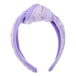 minkissy Stirnband Verdrehtes Geknotetes Haarband Yoga-haarband Vintage Knotenhaarreifen Knoten Haarband Yoga-stirnbänder Für Frauen Fräulein Violett Spandex Multifunktion Haarteil von minkissy