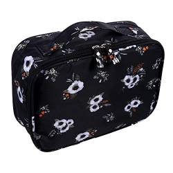 minkissy Travel Cosmetic Bag Mens Cosmetic Travel Bag Makeup Bag for Travel Cosmetic Bags for Women Small Makeup Zipper Pouch Toiletry Bag for Men Small Napkins Oxford Cloth Lady, Schwarz x 3 Stück., von minkissy