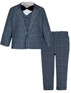 mintgreen Baby Junge Blazer Anzüge Formell Hochzeit Weste Outfit Krawatte Satz, Marine, 12-18 Monate, 80 von mintgreen