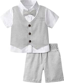 mintgreen Baby Junge Gentleman Anzug Party Outfits Setz, Hellgrau, 2-3 Jahre, 100 von mintgreen