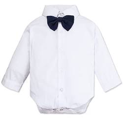 mintgreen Baby Junge Hemden Hochzeit Bodys Kleinkind Gentleman Krawatte Shirt, Weiß, 3-6 Monate, 60 von mintgreen