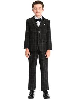 mintgreen Jungen Anzug Blazer Kinder Formal Hochzeit Outfits Winter Gentleman Tuexdo Sätze, Schwarz Grau, 10-11 Jahre, 150 von mintgreen