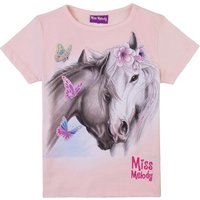 Miss Melody T-Shirt Miss Melody T-Shirt schwarz weißes Pferdeduo pink dogwood (1-tlg) von miss melody