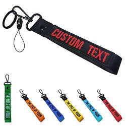 misscase Schlüsselband Wristlet Keychain, Personalisierter Schlüsselanhänger Armband Lanyards, Wristlet-Lanyard-Schlüsselanhänger für Key (BK Dog Buckle 2#) von misscase