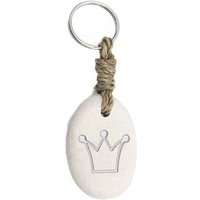 mitienda Schlüsselanhänger mit Gravur Schlüsselanhänger aus Stein mit Gravur Krone von mitienda