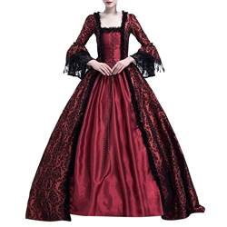 Damen Kleid, Mittelalterliche Renaissance Königin Ballkleid Bell Sleeve Maxi Kleid Halloween Kostüm Geschenk Von Allence von mittelalter kleidung damen