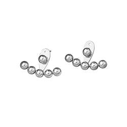 Ohrringe Ohringestecher Silber Set S925 Silber Susk, Weibliche Minimalistische Mode Pearl Ohrringe Ohr-D von moaspr