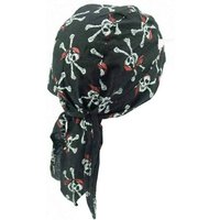 modAS Bandana, Unisex Multifunktionstuch Kopftuch Pirat Schwarz - Tuch mit Totenkopf-Print von modAS