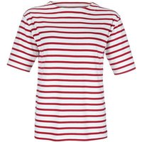 modAS Kurzarmshirt Bretonisches Damen-T-Shirt Ringelshirt U-Boot Ausschnitt aus Baumwolle von modAS