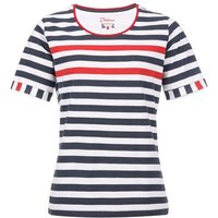 modAS Kurzarmshirt Damen T-Shirt Blockstreifen Maritim - Streifen Basic Shirt Baumwolle von modAS