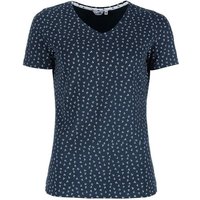 modAS Kurzarmshirt Damen T-Shirt Maritim mit Anker-Print und V-Ausschnitt von modAS