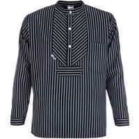 modAS Langarmhemd Unisex Fischerhemd Basic Line - Finkenwerder Hemd gestreift Baumwolle von modAS