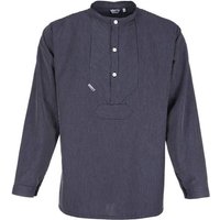 modAS Langarmhemd Unisex Fischerhemd "L. Marleen“ Schmale Streifen im Finkenwerder-Stil von modAS