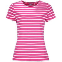 modAS Rundhalsshirt Bretonisches Damenshirt T-Shirt mit Streifen aus Baumwolle von modAS