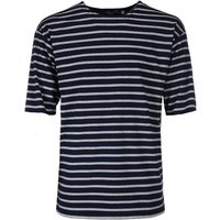 modAS Rundhalsshirt Herren T-Shirt Streifen - Bretonisches Streifenshirt Maritim Baumwolle von modAS