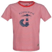 modAS Rundhalsshirt Kinder T-Shirt Leuchtturm-Print und Schriftzug Küstenkind Baumwolle von modAS