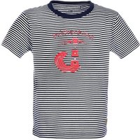 modAS Rundhalsshirt Kinder T-Shirt Leuchtturm-Print und Schriftzug Küstenkind Baumwolle von modAS