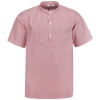 modAS Streifenhemd Unisex Fischerhemd Sommer mit Stehkragen - Hemd im Finkenwerder-Stil von modAS