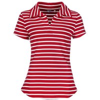 modAS T-Shirt Damen Kurzarm-Shirt gestreift mit Polokragen - Sommershirt Streifen von modAS