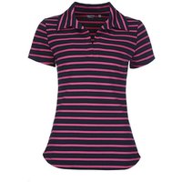 modAS T-Shirt Damen Kurzarm-Shirt gestreift mit Polokragen - Sommershirt Streifen von modAS