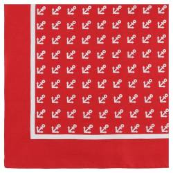 modAS Unisex Vierecktuch ca. 70 x 70 cm bedruckt oder uni - Tuch als modisches Accessoires in Rot mit Anker von modAS