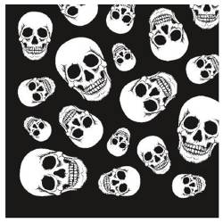 modAS Unisex Vierecktuch ca. 70 x 70 cm bedruckt oder uni - Tuch als modisches Accessoires in Schwarz Skulls Totenkopf von modAS