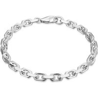 modabilé Armband Armband Ankerkette diamantiert 5mm 925 Silber, Herren Armkette Ankerkette diamantiert 19cm 925 Silber von modabilé