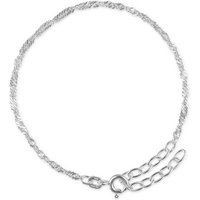 modabilé Armband Silberarmband Singapur, 15cm - 19cm Damen Armkette 2,2mm, Sterling Silber 925, Made in Germany von modabilé