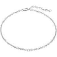 modabilé Fußkette Fußkettchen Ankerkette Rund, 23cm - 28cm, 2,4mm breit, Sterling Silber 925, Frauen, Made in Germany von modabilé