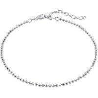 modabilé Fußkette Fußkettchen Panzerkette Flach, 23cm - 28cm, 2,4mm breit, Frauen, Sterling Silber 925, Made in Germany von modabilé