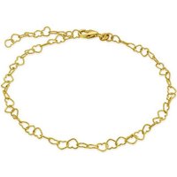 modabilé Fußkette Fußkette Herz 3,6mm 333 Gold, Damen 3,6mm, Damen Fußkettchen 25cm, Fußschmuck von modabilé