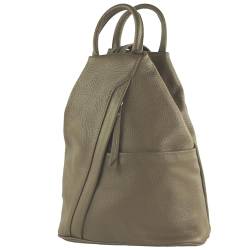modamoda de - T180 - Damen Rucksack Tasche aus ital. Leder, Farbe:Taupe von modamoda de