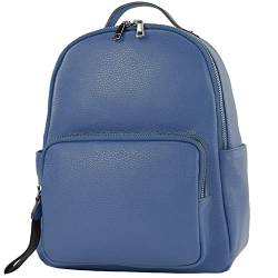 modamoda de - T234 - Damen Rucksack Tasche ital. Echtleder, Farbe:Saphirblau von modamoda de