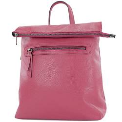 modamoda de - T235 - Damen Rucksack Tasche ital. Echtleder, Farbe:Bordeauxviolett von modamoda de