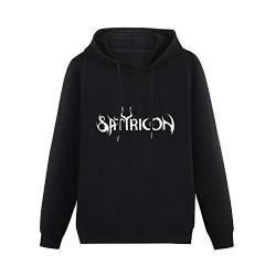 Men's Warm Hoodies Satyricon Rock Hoodies Long Sleeve Pullover Loose Hoody Sweatershirt Black M von modan