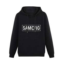 Mens Samcro Distressed Hoodies Long Sleeve Pullover Loose Hoody Sweatershirt Size 3XL Black von modan