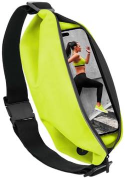 moex® Easy Bag für Google Pixel 8a Laufgürtel für Handy, Lauftasche Jogging, Handytasche zum Joggen, Sport Bauchtasche wasserdicht, Fitness Running Belt – Neon Gelb von moex
