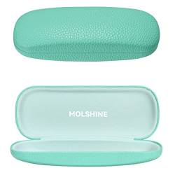 molshine MOLSHIEN Brillenetui aus Hartschalen Leder,tragbares Brillentasche für Männer,Frauen,Mädchen,Reisen,Studium,Arbeit-() von molshine