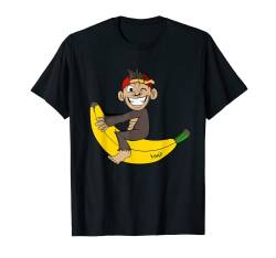 Affe sitzt auf Banane - Humor T-Shirt von monkä