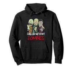 Chillin With My Zombies Pullover Hoodie von monkä