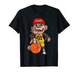 monkä Basketball Affe Sport Basketballspieler T-Shirt von monkä