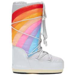 Moon Boot Icon Rainbow Damen Winterschuhe (Hellgrau 35-38 EU) Winterstiefel von moon boot