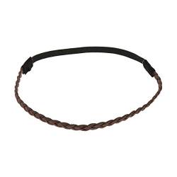 Braunes Damen Haarband - Suede Einfaches und Einfarbiger Geflochtenes Hairband, Samtaspekt - Einheitsgrößer Dünnes Stirnband - Hochzeit Vintage Headband - Original Look Boho, Hippie von moonbow