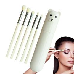 moonyan Make-up-Pinsel Lidschatten, Augenpinsel für Make-up | 5-teiliges Augenpinsel-Set für Lidschatten-Make-up - Augen-Make-up-Pinsel und -Werkzeuge, Mischpinsel, Lidschatten-Make-up-Pinsel im Etui von moonyan