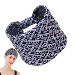 moonyan Taschentuch-Stirnband | Bedrucktes breites Bandana-Stirnband | Modische elastische Stretch-Haarbänder, Workout-Kopftuch für Valentinstag, Geburtstag von moonyan
