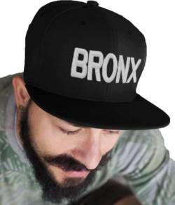 Baseball Mütze Cap Caps schwarz Snapback with Adjustable Strap BOSS LA Boy Bronx von morefaz